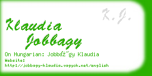 klaudia jobbagy business card